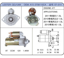 Стартер (a15/a18/a21/a13/j15 - a15/18/a21+477f+qr515mha)